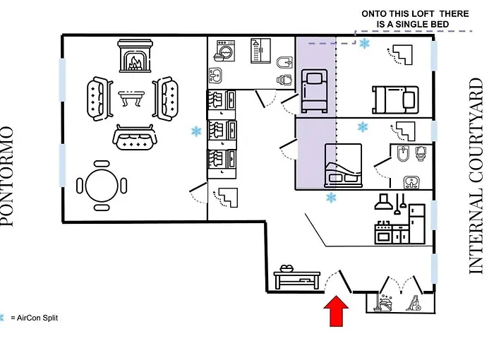 Apartmán Pontormo With Fireplace In Oltrarno *